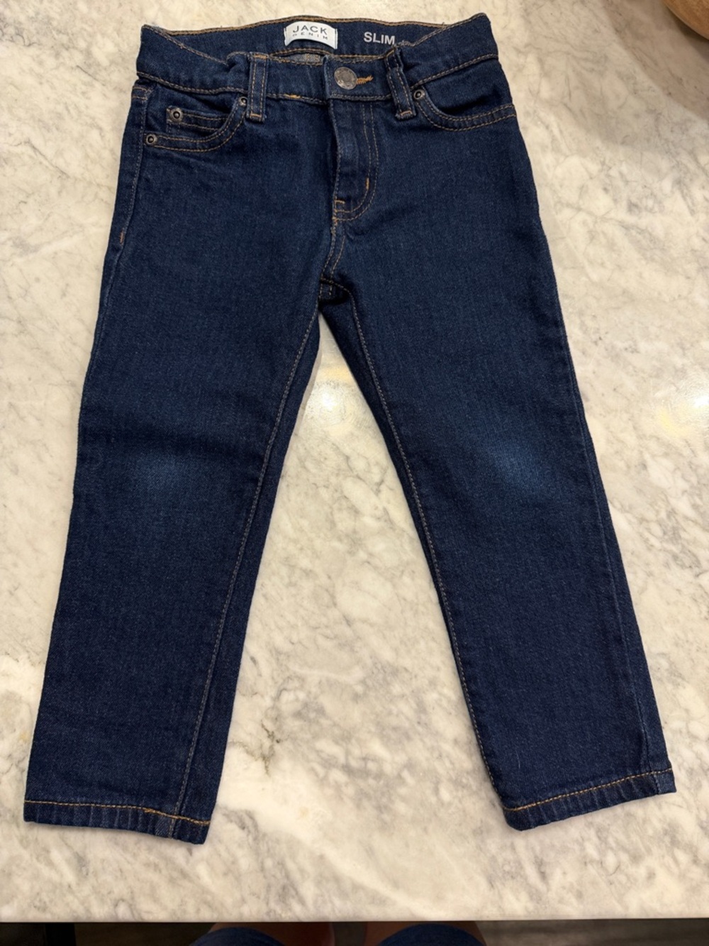 Janie and Jack Slim Dark Blue Kids Jeans (3T) Boy